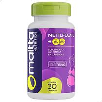 Suplemento Alimentar Metilfolato + Vitaminas B6 B12 30 Cápsulas