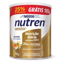 Suplemento Alimentar Nutren Sênior 50+ Sem Sabor 740g - Grátis 185g Suplemento Alimentar Nutren Sênior 50+ Sem Sabor 740g - Grátis 185g