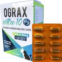 Suplemento Alimentar Ograx Artro 10 Colágeno Cápsulas Cães Gatos Avert