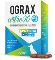 Suplemento Alimentar Ograx Artro 20 para Cães - 30 cápsulas - Avert