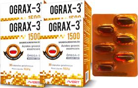 Suplemento Alimentar Omega 3 Ograx-3 1500 Cães 120 Capsulas - AVERT