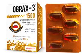 Suplemento Alimentar Omega 3 Ograx-3 1500 Cães Ácidos Graxos 30 Capsulas Avert