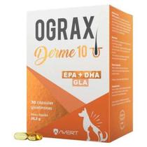 Suplemento Alimentar Para Cães Cachorro Gatos Ograx Derme 10 Com 30 Cápsulas Nutrientes Pele Pelos - AVERT Suplemento Alimentar Para Cães Cachorro Gatos Ograx Derme 10 Com 30 Cápsulas Nutrientes Pele Pelos - AVERT