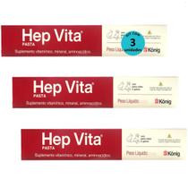 Suplemento alimentar para cães e gatos hep vita 30g konig kit com 3