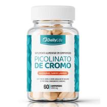 Suplemento Alimentar Picolinato de Cromo 60 Comprimidos com Cálcio Carboidratos e Gorduras, Livre de Glúten - Dailylife Suplemento Alimentar Picolinato de Cromo 60 Comprimidos com Cálcio Carboidratos e Gorduras, Livre de Glúten - Dailylife