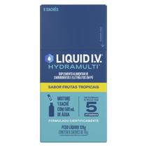 Suplemento Alimentar Pó Frutas Tropicais Liquid I.V. Hydramulti 8un com 16g cada Suplemento Alimentar Pó Frutas Tropicais Liquid I.V. Hydramulti 8un com 16g cada