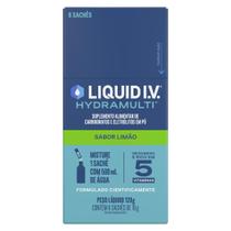 Suplemento Alimentar Pó Limão Liquid I.V. Hydramulti 8un com 16g cada Suplemento Alimentar Pó Limão Liquid I.V. Hydramulti 8un com 16g cada