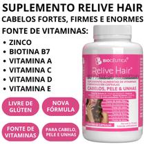 Suplemento Alimentar Relive Hair 60 Cápsulas Para Cabelo!!!!