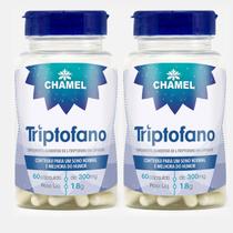 Suplemento Alimentar Triptofano 60 Cápsulas 300 mg Chamel Kit com 2 Unidades Suplemento Alimentar Triptofano 60 Cápsulas 300 mg Chamel Kit com 2 Unidades