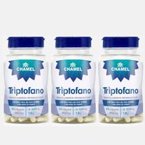 Suplemento Alimentar Triptofano 60 Cápsulas 300 mg Chamel Kit com 3 Unidades Suplemento Alimentar Triptofano 60 Cápsulas 300 mg Chamel Kit com 3 Unidades