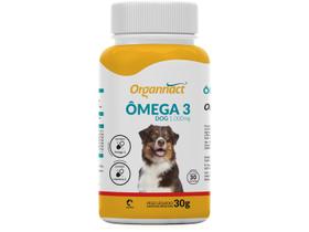 Suplemento Alimentar Vitamínico Cães Cachorro Grande Médio Organnact Omega 3 Dog 1000mg 30 Cápsulas