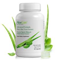 Suplemento Aloe Cure Organic Aloe Vera em cápsulas 160.000 mg