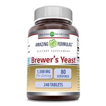 Suplemento Amazing Formulas Brewers Yeast 1500 mg 240 comprimidos