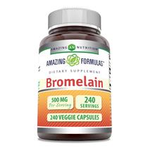 Suplemento Amazing Formulas Bromelaina 500 mg 2400 GDU 240 cápsulas Suplemento Amazing Formulas Bromelaina 500 mg 2400 GDU 240 cápsulas
