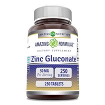 Suplemento Amazing Formulas Gluconato de Zinco 50 mg 250 comprimidos
