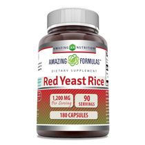 Suplemento Amazing Formulas Red Yeast Rice 1200 mg 180 cápsulas
