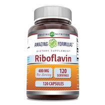 Suplemento Amazing Formulas Riboflavina 400mg - 120 Cápsulas Suplemento Amazing Formulas Riboflavina 400mg - 120 Cápsulas