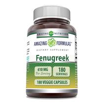 Suplemento Amazing Formulas: Semente de feno-grego 610 mg 180 cápsulas Suplemento Amazing Formulas: Semente de feno-grego 610 mg 180 cápsulas
