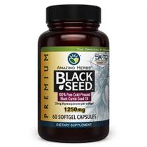 Suplemento Amazing Herbs Premium Black Seed Oil 60 cápsulas