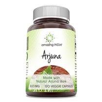 Suplemento Amazing India Arjuna 500 mg 120 cápsulas vegetais Suplemento Amazing India Arjuna 500 mg 120 cápsulas vegetais