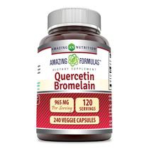 Suplemento Amazing Nutrition Quercetina 800 mg com bromelaína Suplemento Amazing Nutrition Quercetina 800 mg com bromelaína