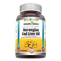 Suplemento Amazing Omega Norwegian Bacalhau Liver Oil 1250mg