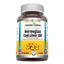 Suplemento Amazing Omega Norwegian Bacalhau Liver Oil 1250mg Suplemento Amazing Omega Norwegian Bacalhau Liver Oil 1250mg