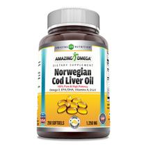 Suplemento Amazing Omega Norwegian Bacalhau Liver Oil 1250mg Suplemento Amazing Omega Norwegian Bacalhau Liver Oil 1250mg