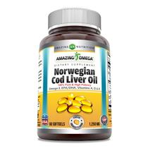 Suplemento Amazing Omega Norwegian Bacalhau Liver Oil 1250mg