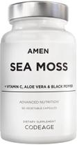 Suplemento Amen Sea Moss 1000 mg com bexiga e bardana