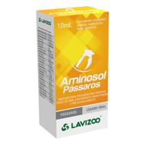 Suplemento Aminosol Pássaros 10 ml - Lavizoo