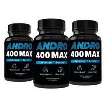 Suplemento Andro400 T Booster Andro Max, pacote com 3