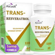 Suplemento Ascuoli Trans-Resveratrol 1100mg 60 cápsulas