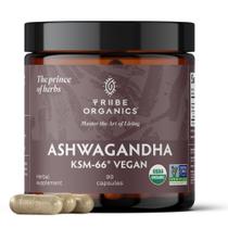 Suplemento Ashwagandha KSM-66 Tribe Organics - 600mg - 90 Cápsulas Suplemento Ashwagandha KSM-66 Tribe Organics - 600mg - 90 Cápsulas