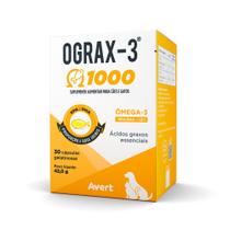 Suplemento Avert Ograx-3 1000mg 30 Cápsulas para Cães e Gatos com 30 cápsulas