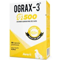 Suplemento Avert Ograx-3 500 para Cães e Gatos