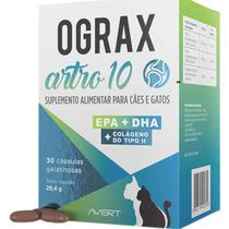 Suplemento Avert Ograx Artro 10 Cães E Gatos Com 30 Cápsulas