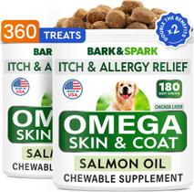 Suplemento BARK & SPARK Omega 3 para mastigar óleo de peixe para cães 360 quilates