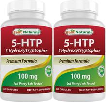 Suplemento Best Naturals 5-HTP 100mg 120 cápsulas (2 pacotes)