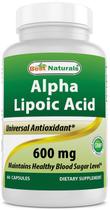 Suplemento Best Naturals Ácido Alfa Lipóico 600 mg 60 cápsulas Suplemento Best Naturals Ácido Alfa Lipóico 600 mg 60 cápsulas