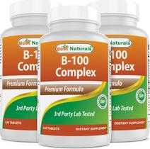 Suplemento Best Naturals B 100 Complex 120 comprimidos x 3 Suplemento Best Naturals B 100 Complex 120 comprimidos x 3
