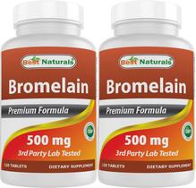 Suplemento Best Naturals Bromelina 500mg 120 Comprimidos x 2 Suplemento Best Naturals Bromelina 500mg 120 Comprimidos x 2