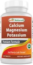 Suplemento Best Naturals Cálcio Magnésio Potássio 120 comprimidos