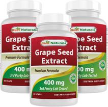 Suplemento Best Naturals: Extrato de semente de uva, 400 mg, 180 V/cápsulas Suplemento Best Naturals: Extrato de semente de uva, 400 mg, 180 V/cápsulas