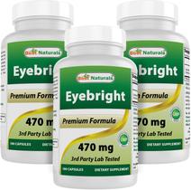 Suplemento Best Naturals Eyebright 470mg 180 cápsulas x 3