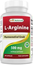 Suplemento Best Naturals L-Arginina 500 mg 250 cápsulas