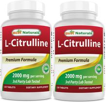 Suplemento Best Naturals L-Citrulina 2000 mg 120 comprimidos x 2 Suplemento Best Naturals L-Citrulina 2000 mg 120 comprimidos x 2