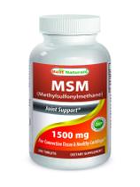 Suplemento Best Naturals MSM 1500mg 180 comprimidos