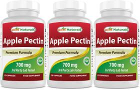 Suplemento Best Naturals Pectina de Maçã 700 mg 120 cápsulas x 3 Suplemento Best Naturals Pectina de Maçã 700 mg 120 cápsulas x 3