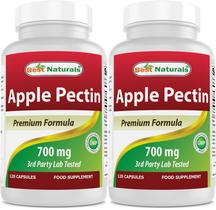 Suplemento Best Naturals Pectina de Manzana 700 mg 120 Cápsulas x 2